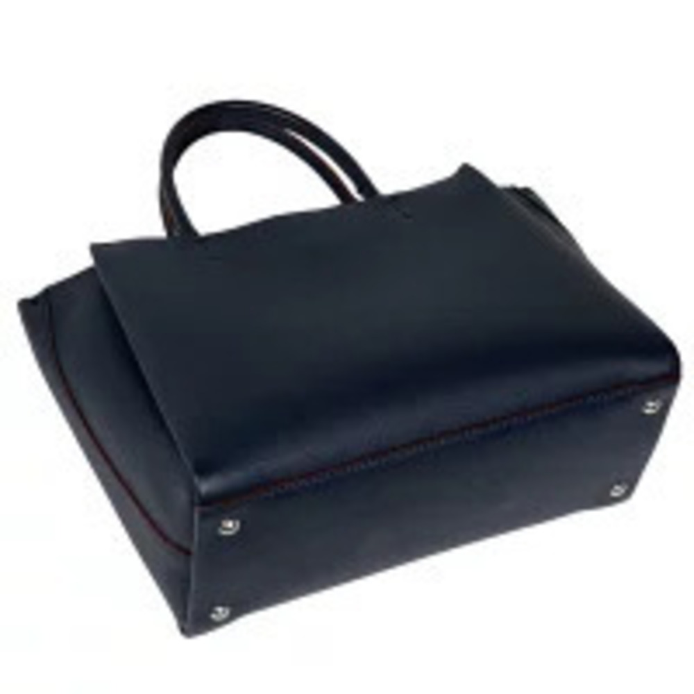 Louis Vuitton Leather Handbag Blue Lockme Navy Bag Tote Red Blue Red